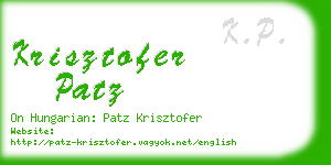 krisztofer patz business card